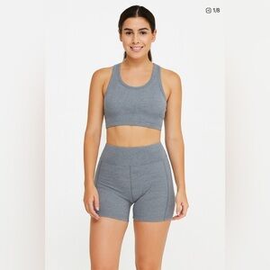 SHEIN Gray Racerback Sports Bra